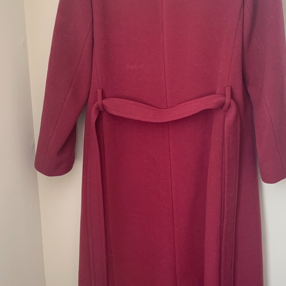 Vintage Cranberry Wool Long Pendleton Coat - Picture 2 of 4